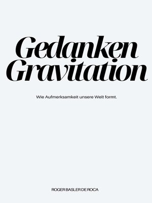cover image of Gedanken Gravitation